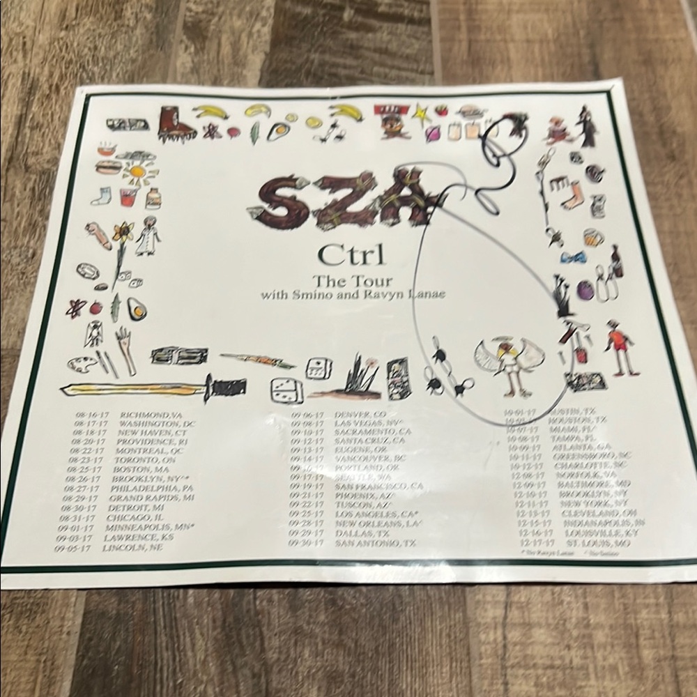 SZA Ctrl Tour Poster - Picture 3 of 3